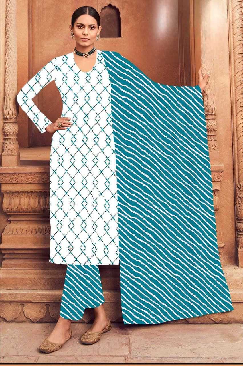 YNF RAYON BANDHANI KESH197 PUSHPA-2 SUITS & DRESSES WHOLESALE BANDHANI SEMI STICHED PRINTED LADSIES RAYON SUITS MANUFACTURE