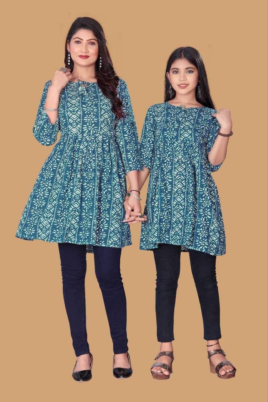 YNF RAYON RIN191 CHAND SITARE WHOLESALE MOTHER & DAUGHTER COMBO MANUFACTURER