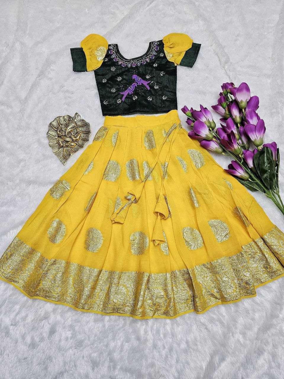 YNF SILK KIDS WEAR RIN161 RPVR2 WHOLESALE KIDS LEHENGA TRADITIONAL ETHNIC LEHENGA CHOLI KIDS FESTIVE BABY GIRL LEHANGA MANUFACTURER