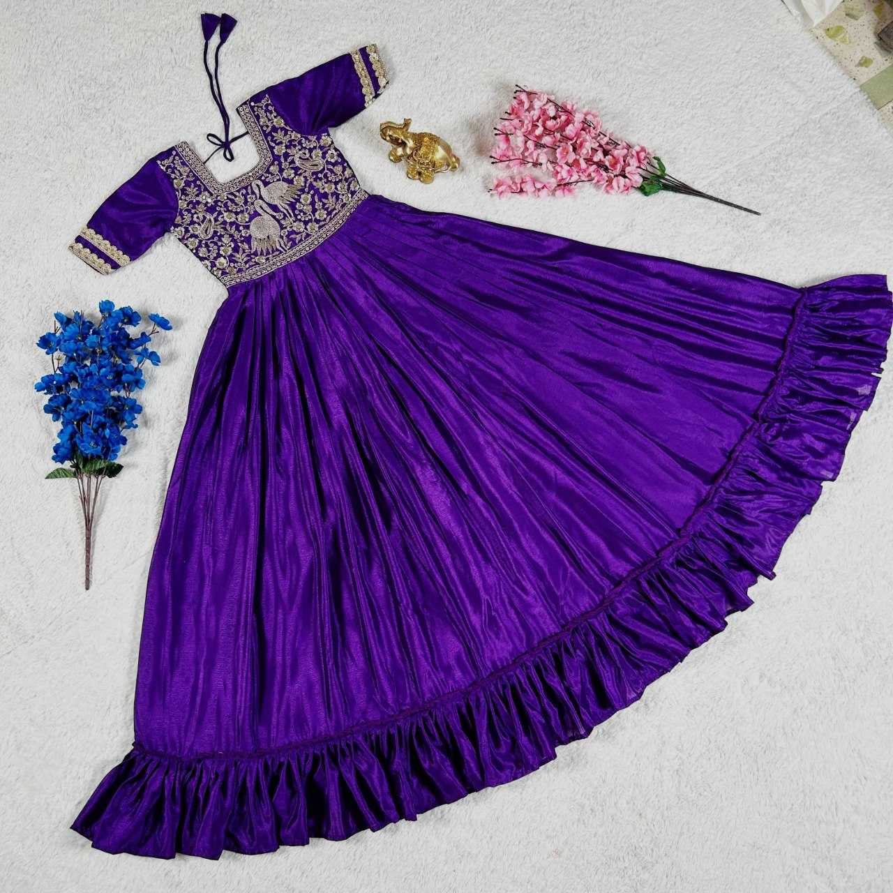 YNF SOFT CHINON KESH109 RRKT95 KIDS WEAR WHOLESALE KIDS GOWNS MANUFACTURER