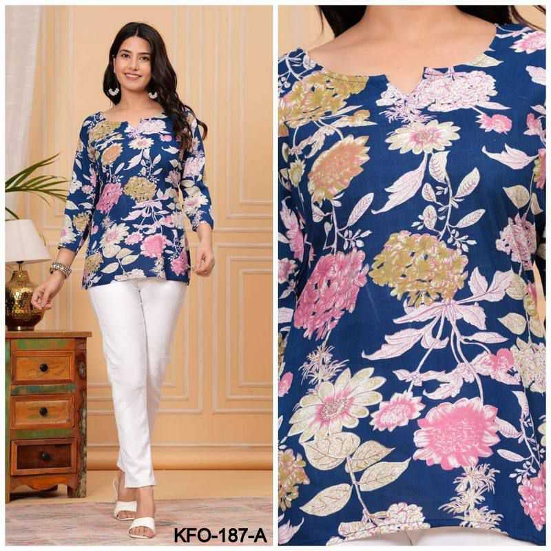 YNF SOFT COTTON KESH252 PIC02 KURTIS WHOLESALE SHORT COTTON PRINTED CASUAL KURTIS MANUFACTURER