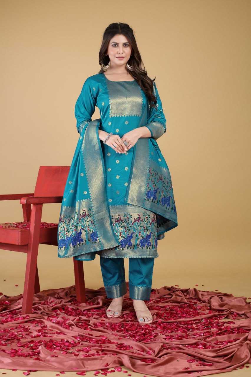 YNF SOFT SILK KESH234 DSF04 SUIS & DRESSES WHOLESALE PRINTED SILK SEMI STITCHED SUITS MANUFACTURER