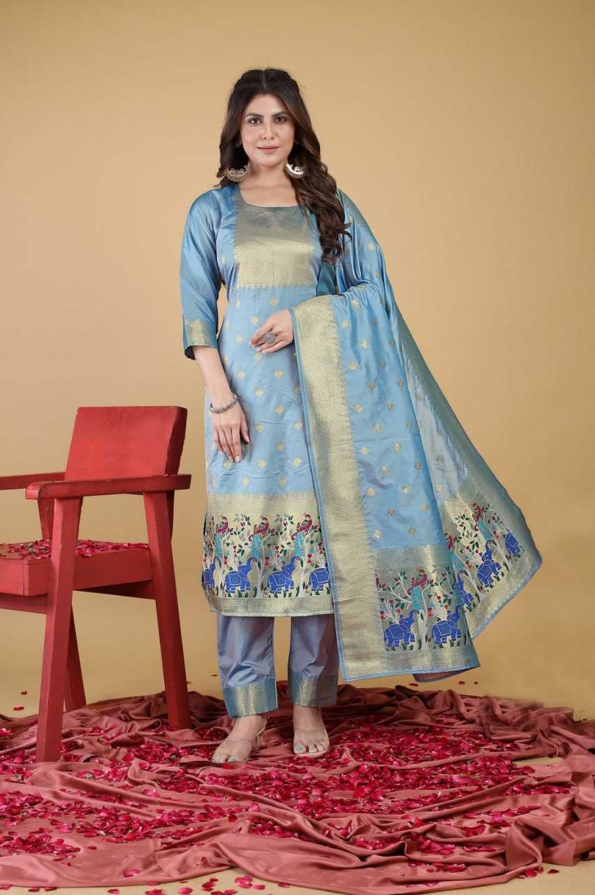 YNF SOFT SILK KESH234 DSF04 SUIT S DRESSES WHOLESALE UNSTITCHED SILK LADIES PRINTED SUITS MANUFACTURER