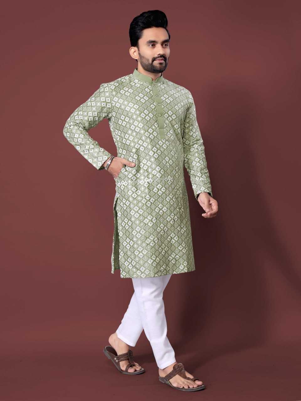 YNF SOFT SILK RIN111 PUSHPA MENS WEAR WHOLESALE MENS KURTA PYJAMA SILK KURTA MANUFACTURER