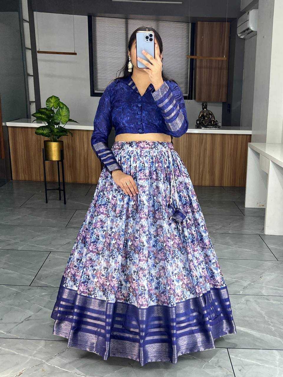 YNF SOFT SILK RIN119 61595 LEHENGAS WHOLESALE WEDDING SILK PRINTED LEHENGAS WITH BLOUSE MANUFACTURER