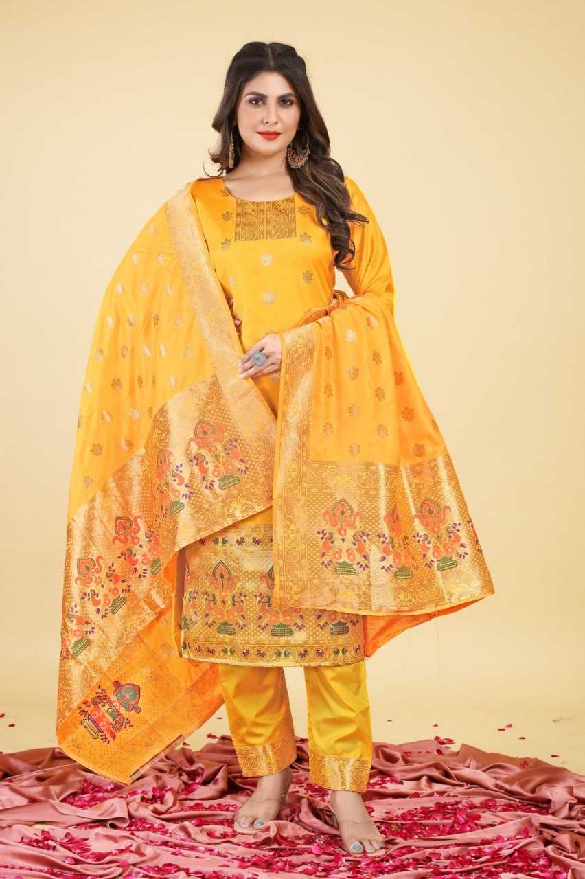 YNF SOFT SILKKESH217 HINA PAITHANI SUITS SUIS & DRESSES WHOLESALE PRINTED SILK SEMI STITCHED SUITS MANUFACTURER