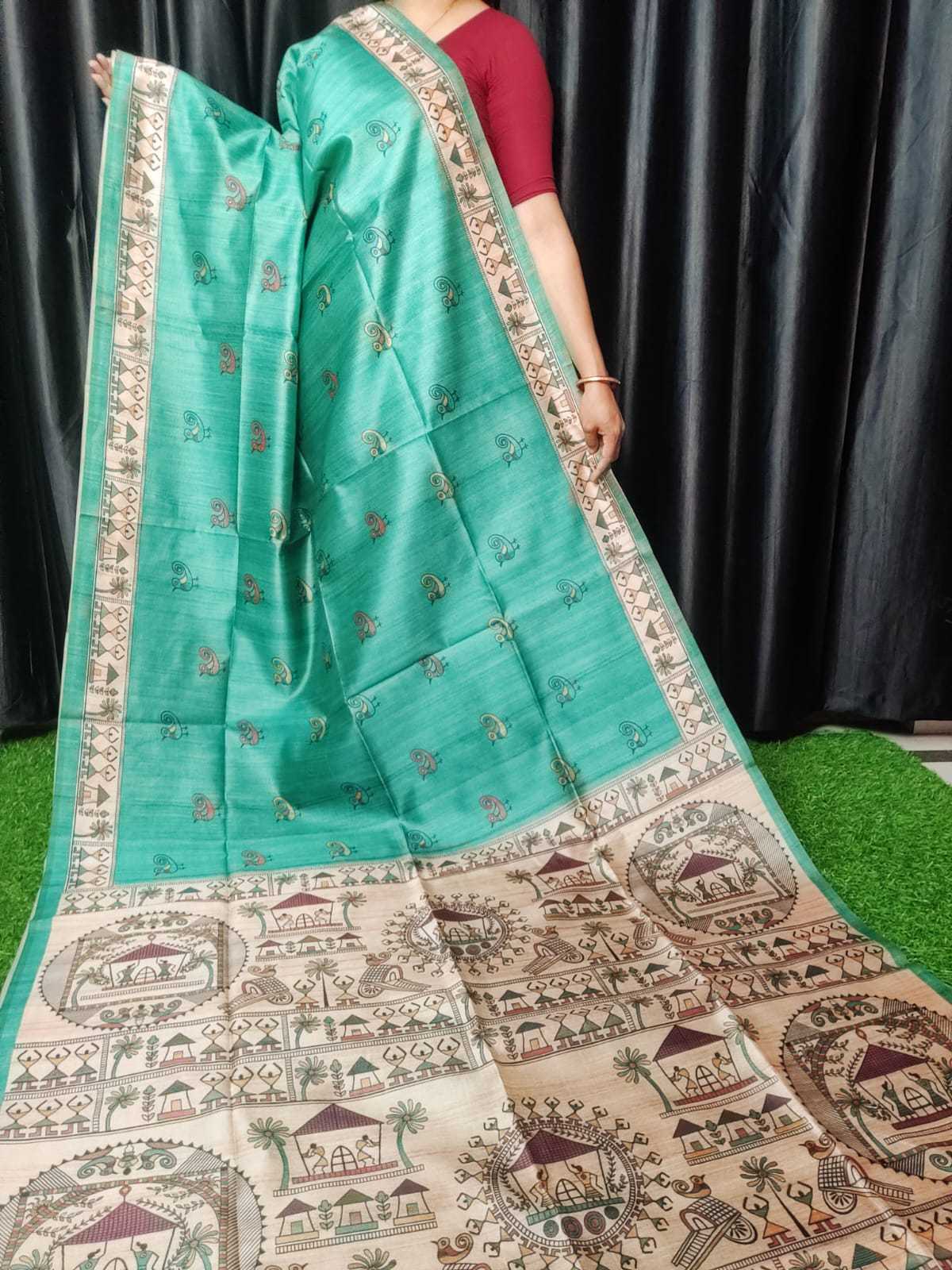 YNF TUSSAR SILK KESH166 RWS17  SAREES WHOLESALE PRINTED TUSSAR TRADITIONAL SAREES MANUFACTURE