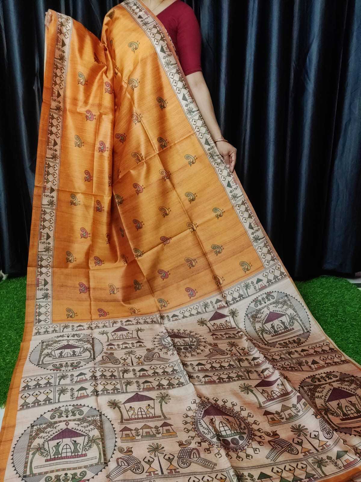 YNF TUSSAR SILK KESH166 RWS17  SAREES WHOLESALE PRINTED TUSSAR TRADITIONAL SAREES MANUFACTURE