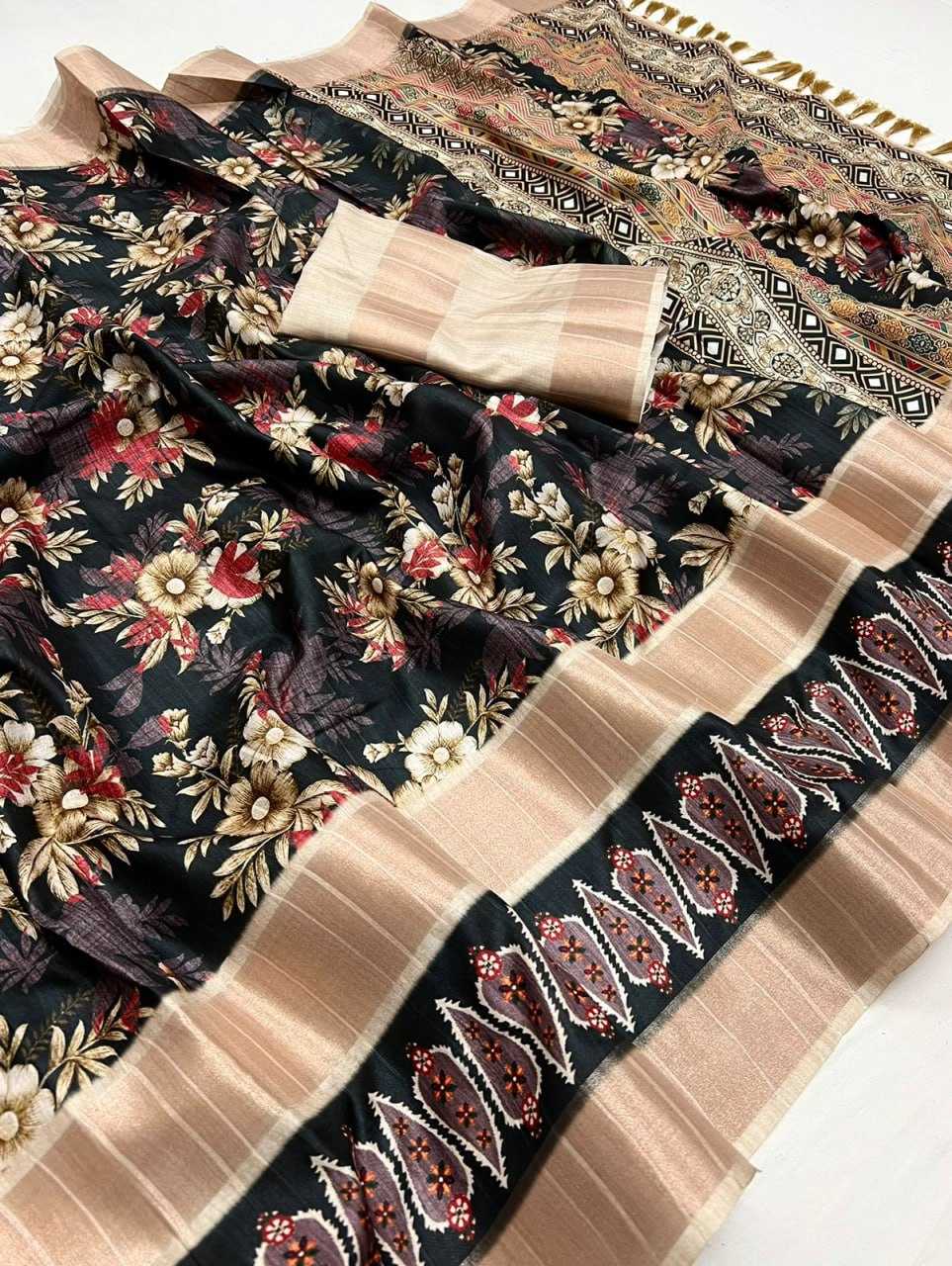 YNF TUSSAR SILK KESH267 RSJD10 SAREES WHOLESALE PRINTED EMBROIDERED TUSSAR SOFT SILK SAREES MANUFACTURER