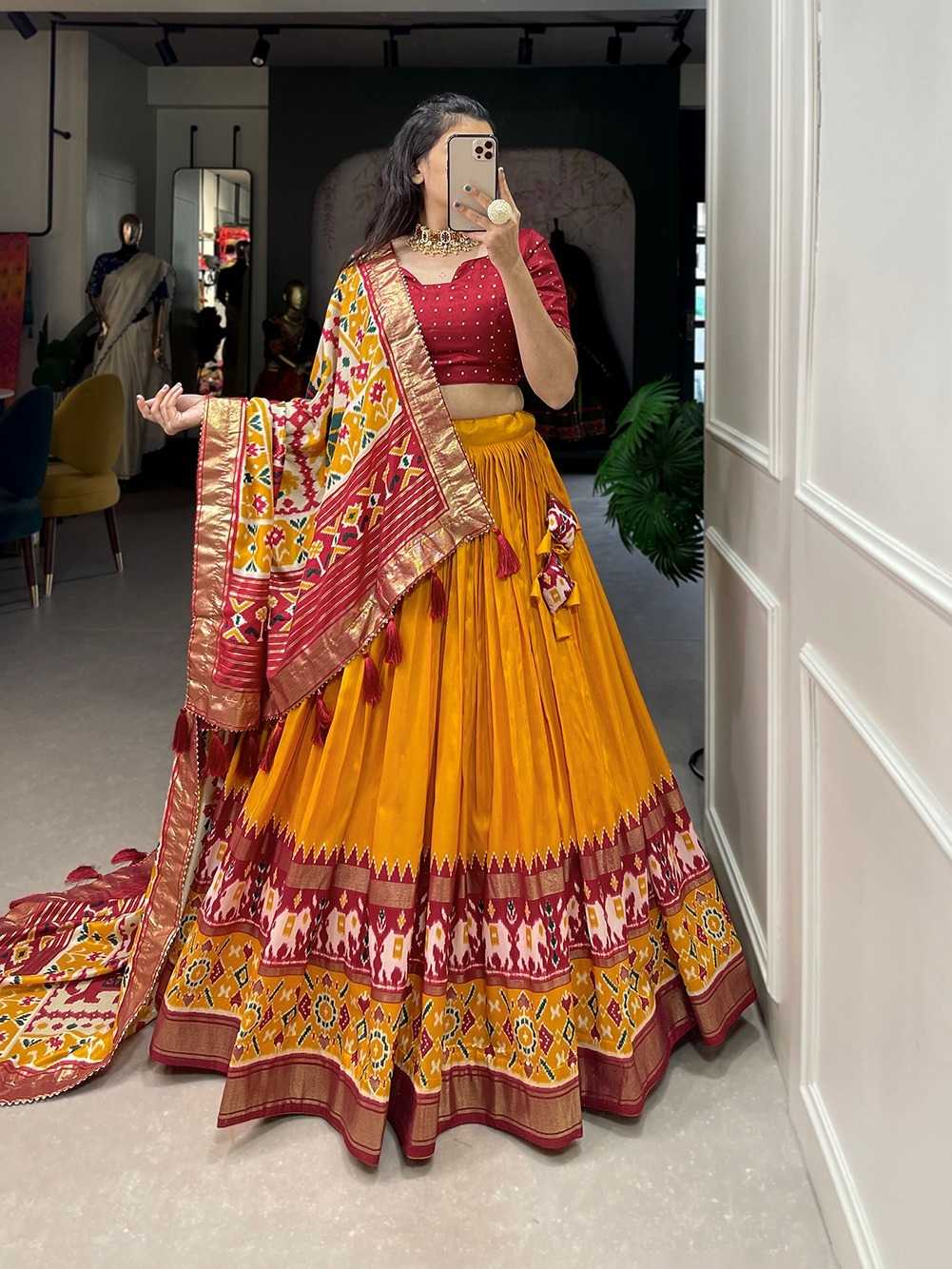 YNF TUSSAR SILK KESH279 EYS02 LEHENGAS WHOLSALE TRADITIONAL SIMPLE SILK LEHENGAS MANUFACTURER.