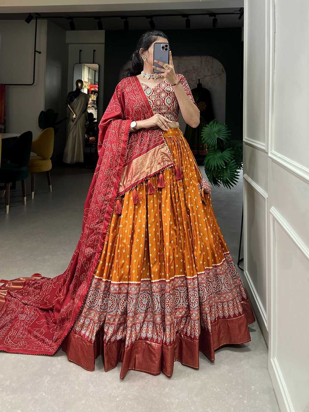 YNF TUSSAR SILK KESH279 EYS05 LEHENGAS WHOLESALE DESIGNER TRADITIONAL SIMPLE LEHENGAS MANUFACTURER