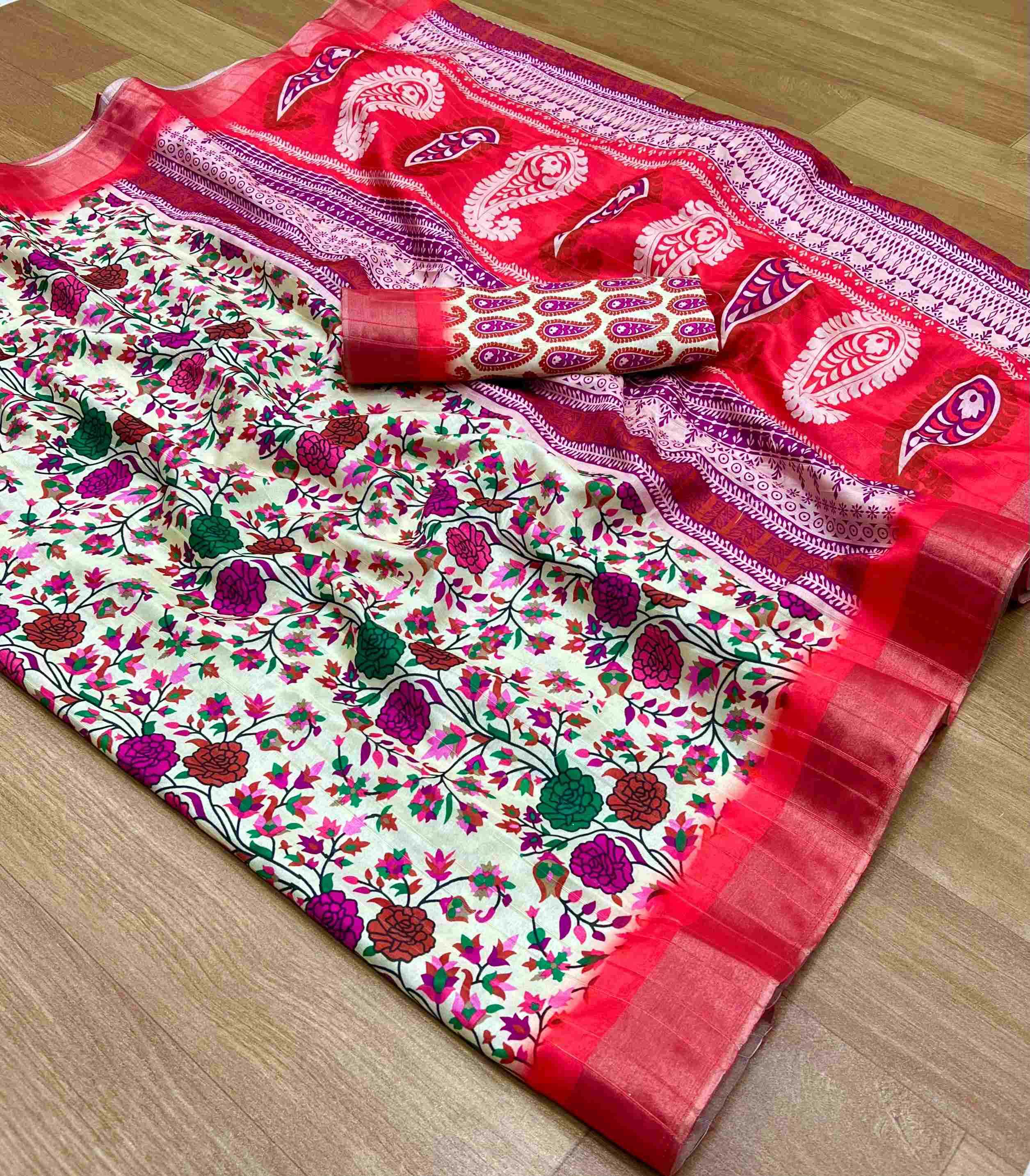 YNF TUSSAR SILK  RIN198 RAA73 SAREE WHOLESALE LADIES PRINTED TUSSAE SAREE MANUFACTURER