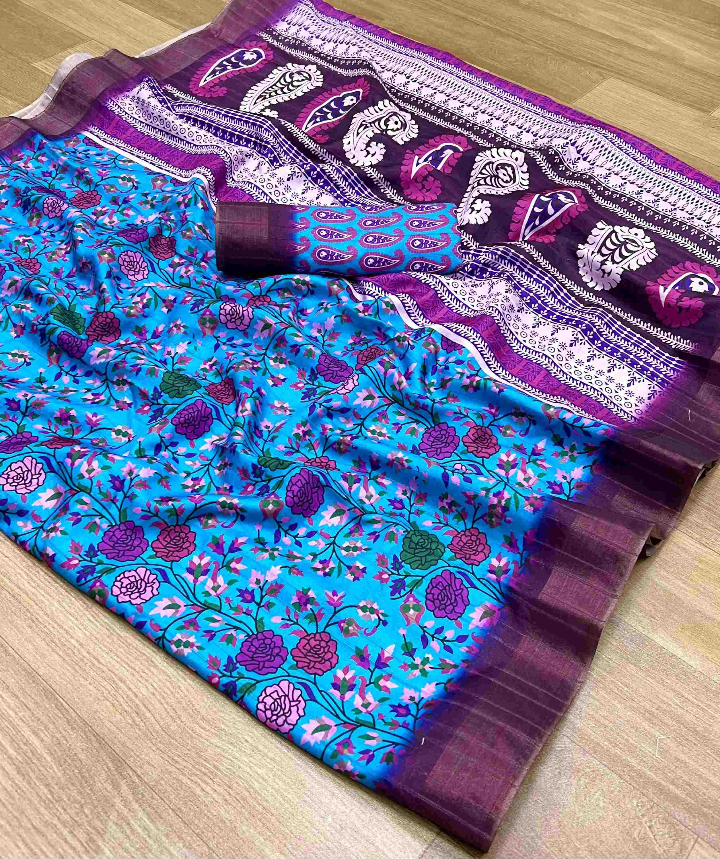 YNF TUSSAR SILK  RIN198 RAA73 SAREE WHOLESALE LADIES PRINTED TUSSAE SAREE MANUFACTURER