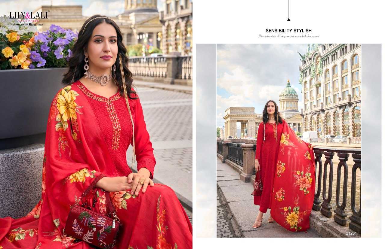 YNF VICHITRA SILK  LILY & LALI KESH236 Alamzeb CLOTHING BRANDS WHOLESALE SUITS MANUFACTURER