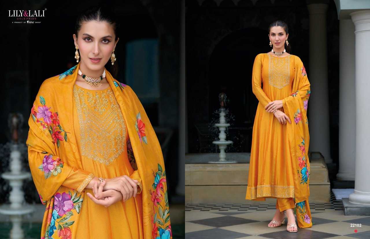 YNF VICHITRA SILK LILY & LALI KESH236 MALLIKAJAAN CLOTHING BRANDS WHOLESALE GOWNS MANUFACTURER