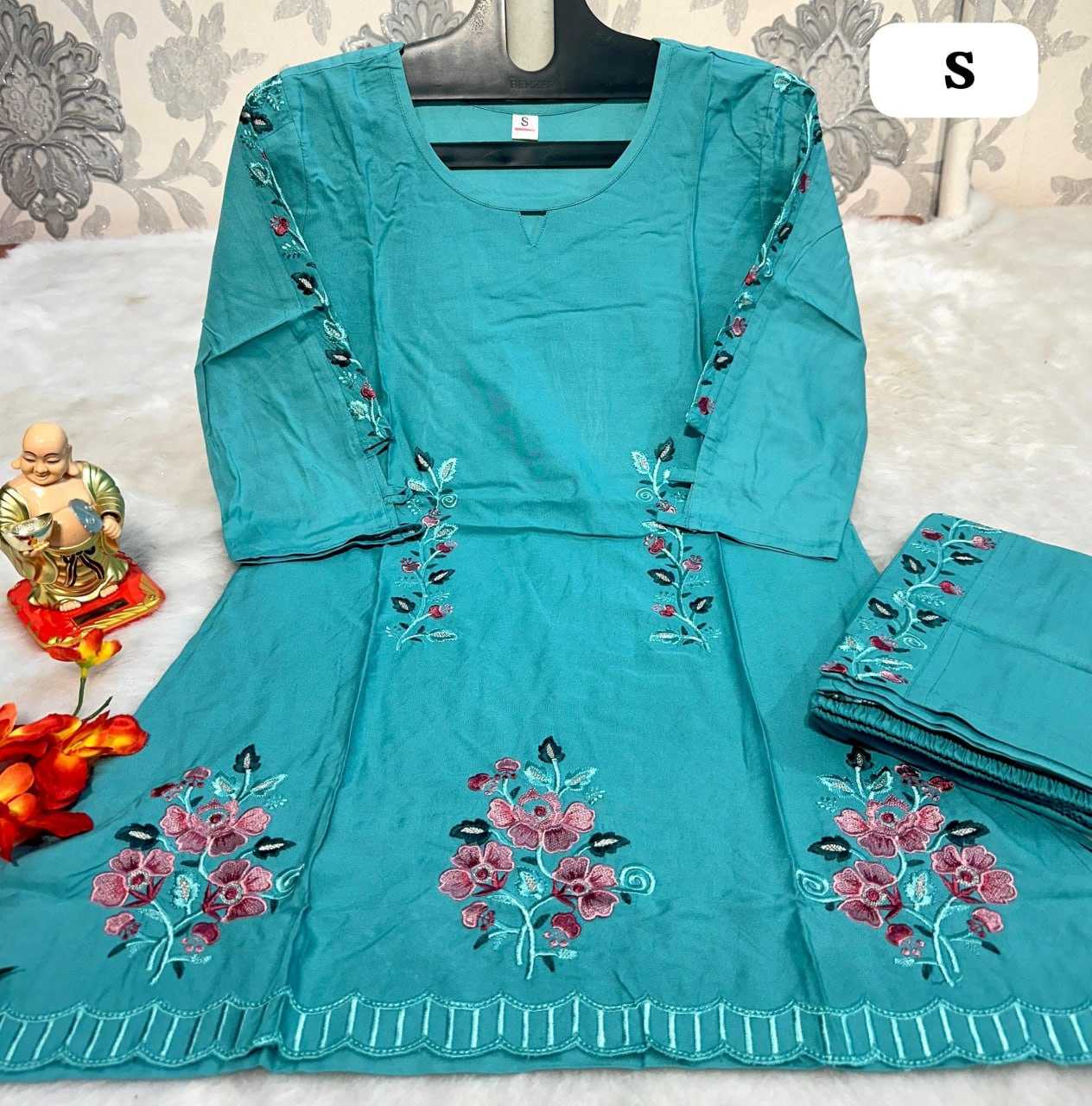 YNF VISCOSE KESH256 RNF30 KURTIS WHOLESALE EMBROIDERED PARTY WEAR KURTI WITH BOTTOM KURTIS MANUFACTURER