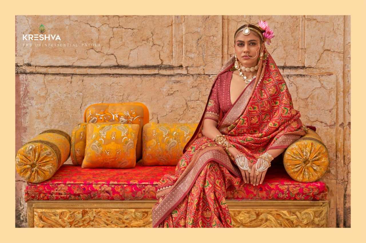 YNF VISCOSE KRESHVA KESH113  Yug Patola CLOTHING BRANDS WHOLESALE SAREES MANUFACTURER
