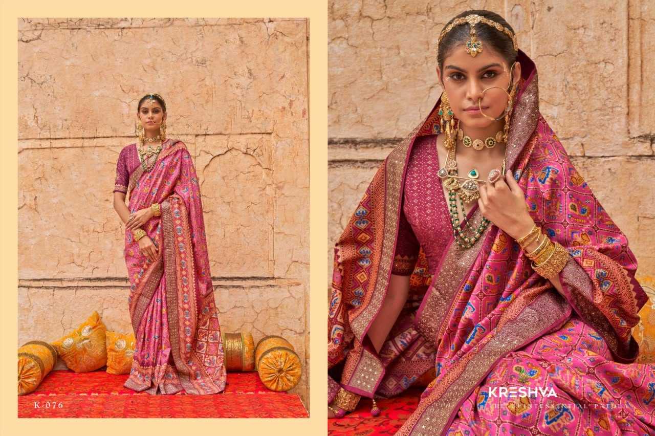 YNF VISCOSE KRESHVA KESH113  Yug Patola CLOTHING BRANDS WHOLESALE SAREES MANUFACTURER