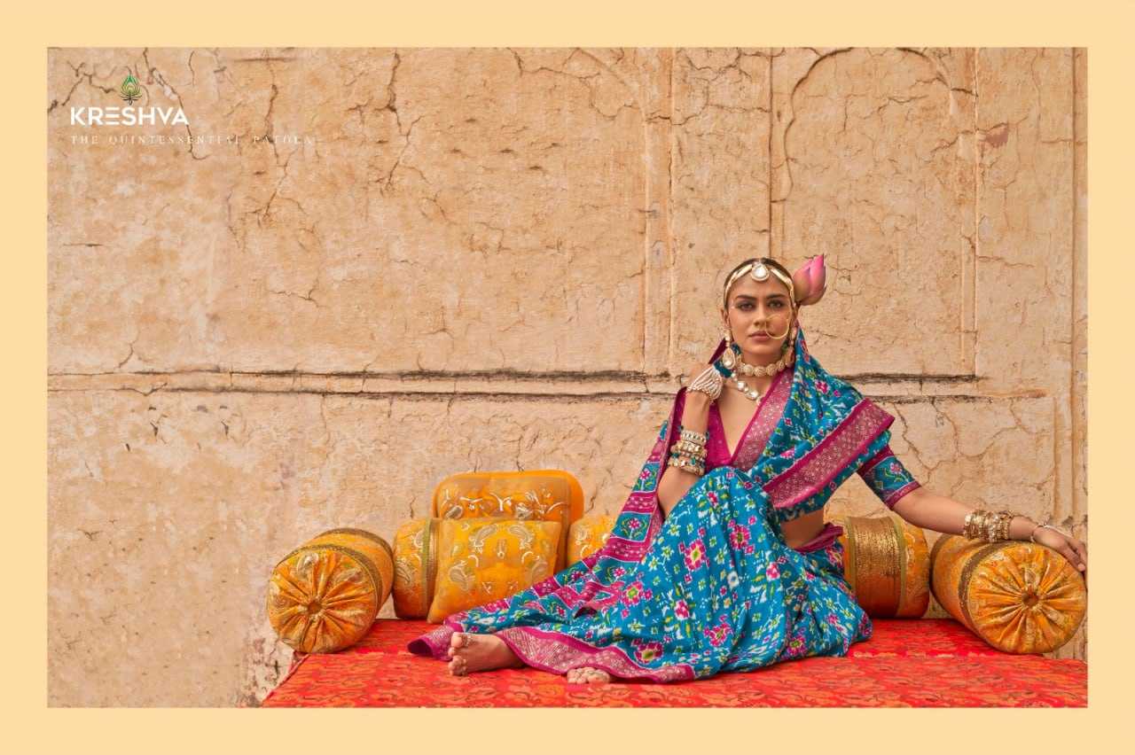 YNF VISCOSE KRESHVA KESH113  Yug Patola CLOTHING BRANDS WHOLESALE SAREES MANUFACTURER