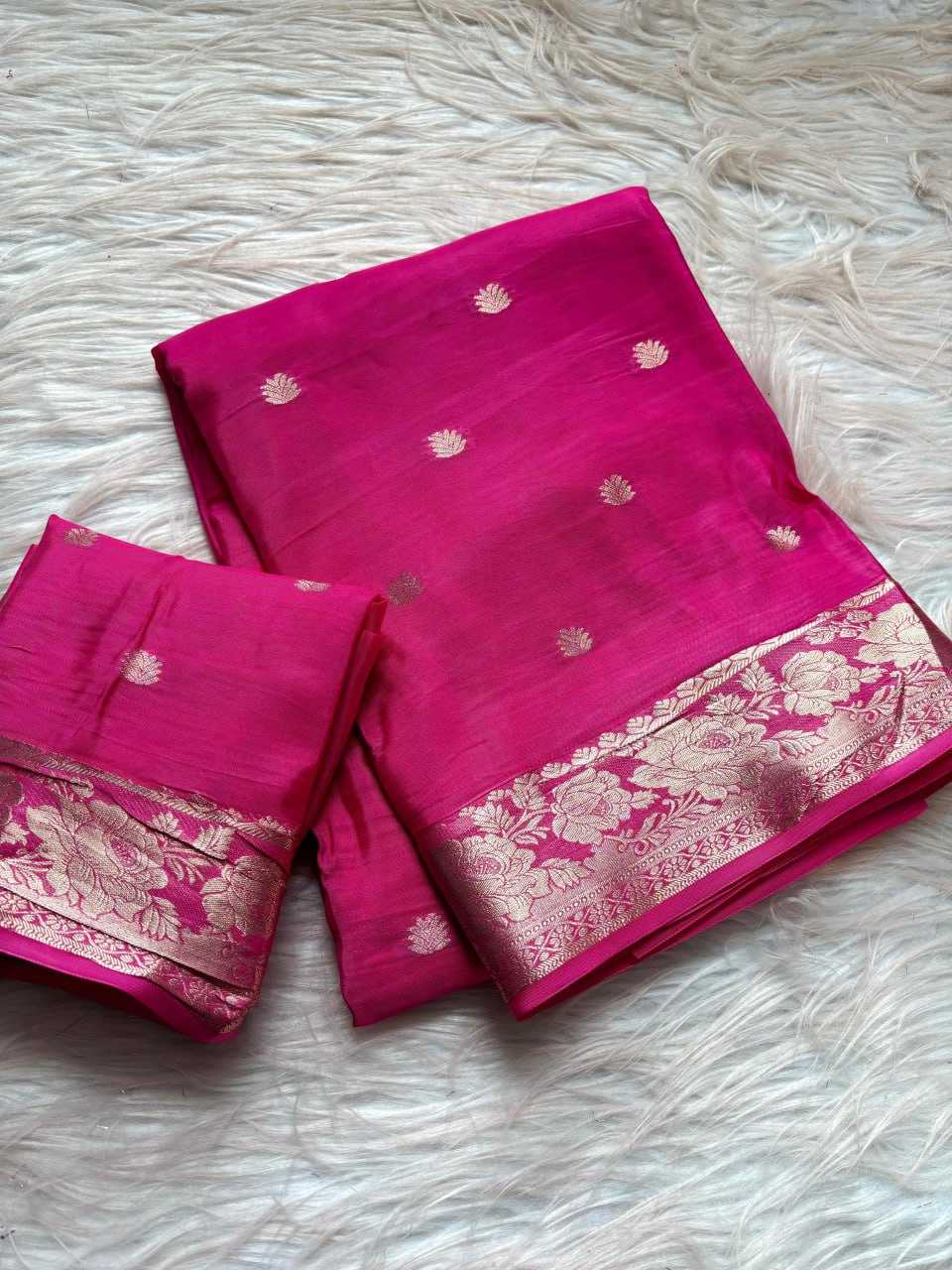 YNF VISCOSE RIN193 Flower Mysore Silk Crepe SAREES WHOLESALE VISCOSE PRINTED INDIAN SAREES MANUFACTURER