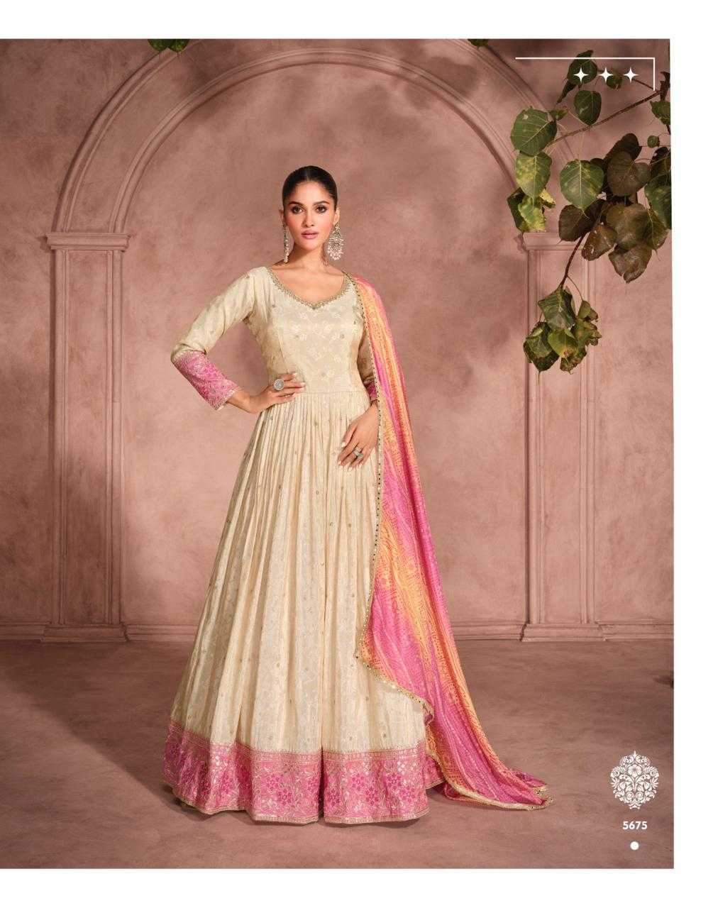 YNF VISCOSE SAYURI KESH235 GUNJAN CLOTHING BRANDS WHOLESALE GOWNS MANUFACTURER