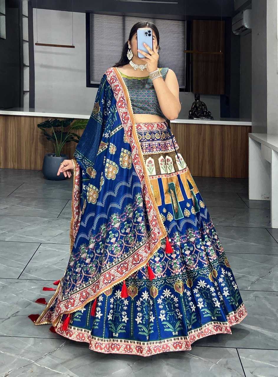 Ynf Art Silk RIN119 7131 Lehengas Wholesale Silk Lehenga Printed Lehenga Gota Patti Lehenga Manufacturer