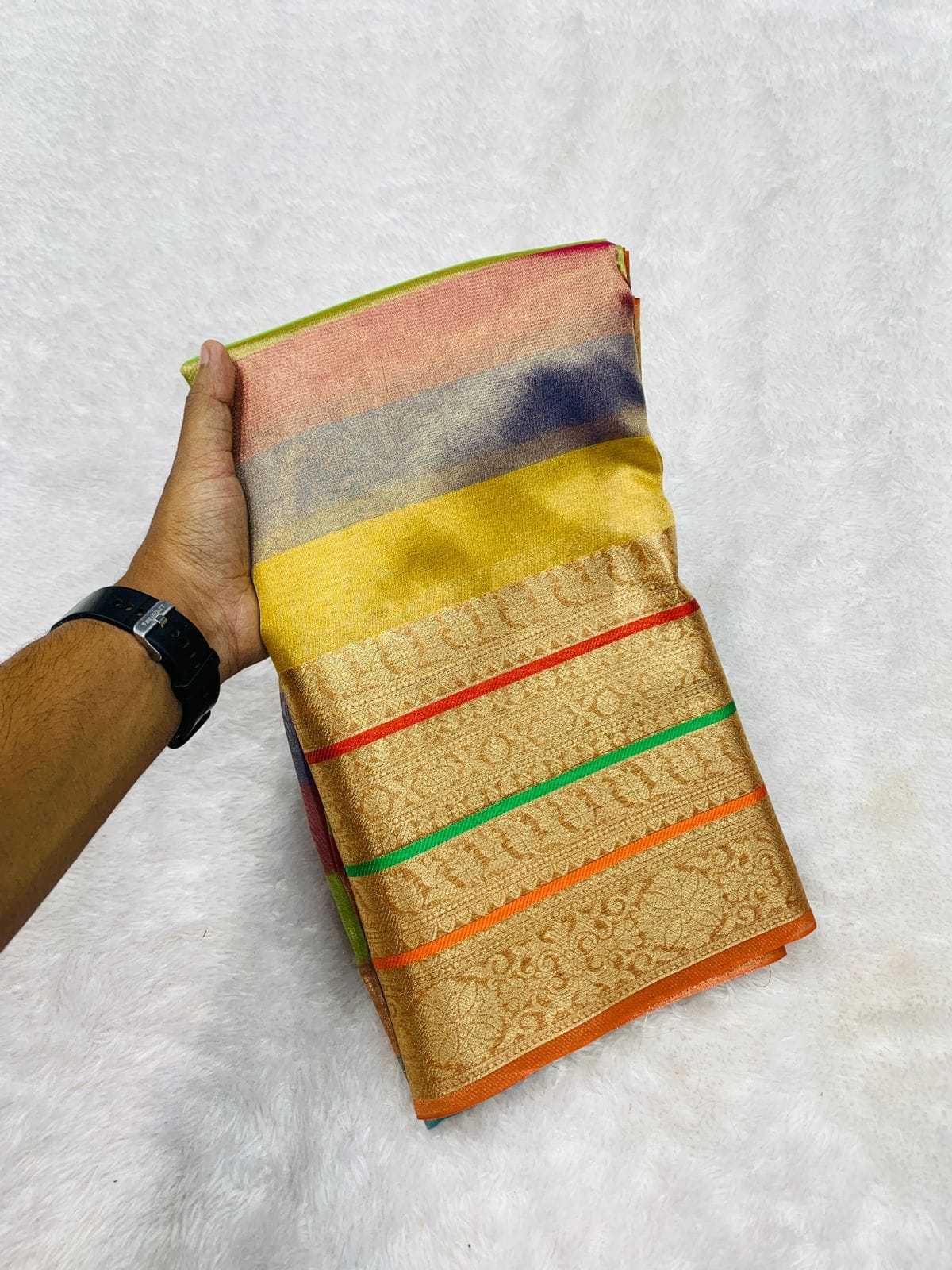 YNF BANARASI JACQUARD KESH161 TRM15 SAREES WHOLESALE JACQUARD GOLDEN SAREE MANUFACTURER