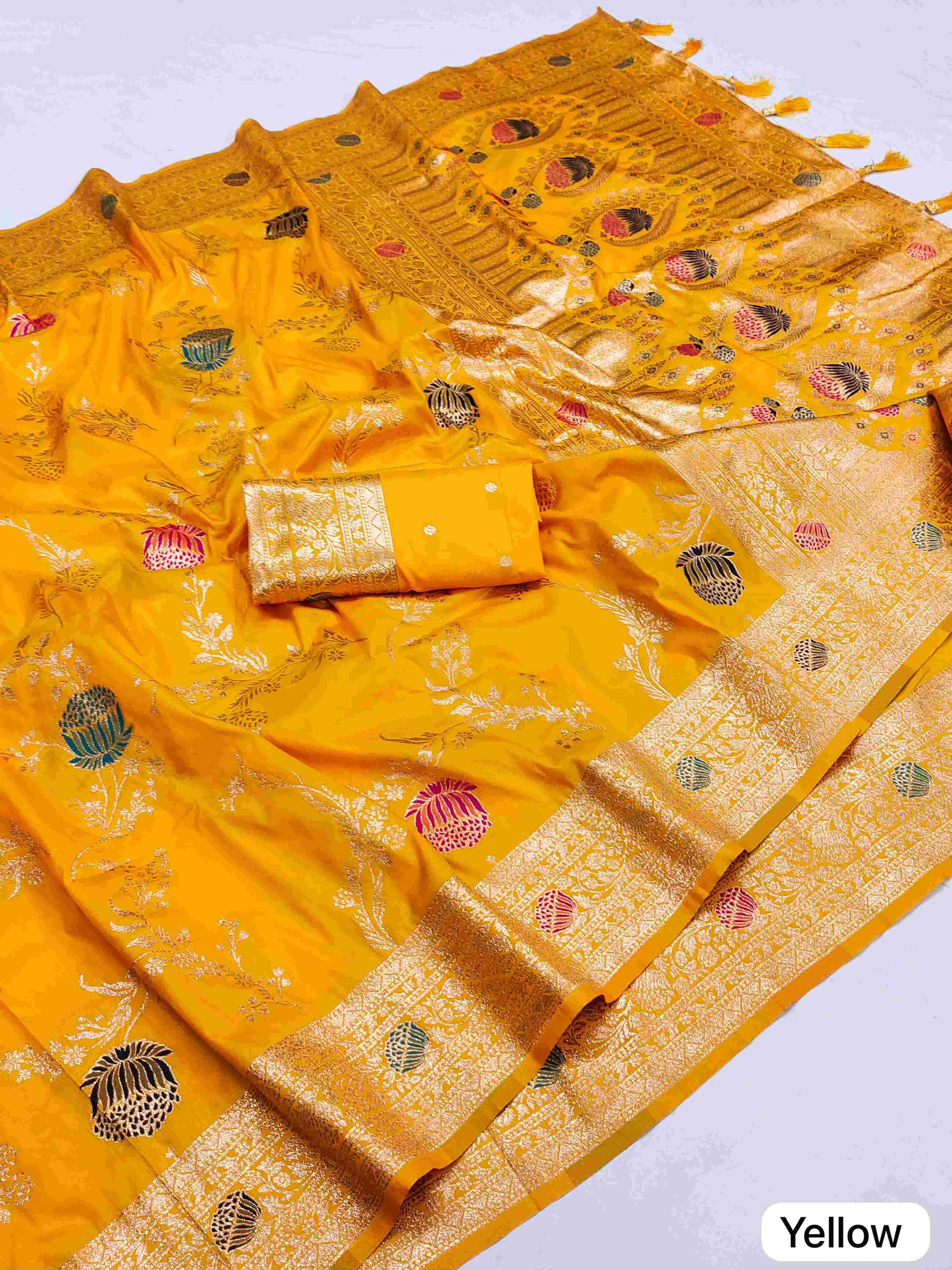 YNF BANARASI SOFT SILK RIN150 Banarasi-2 SILK SAREE WHOLESALE SOFT SILK BANARASI PURE ZARI SILK SAREE MANUFACTURER