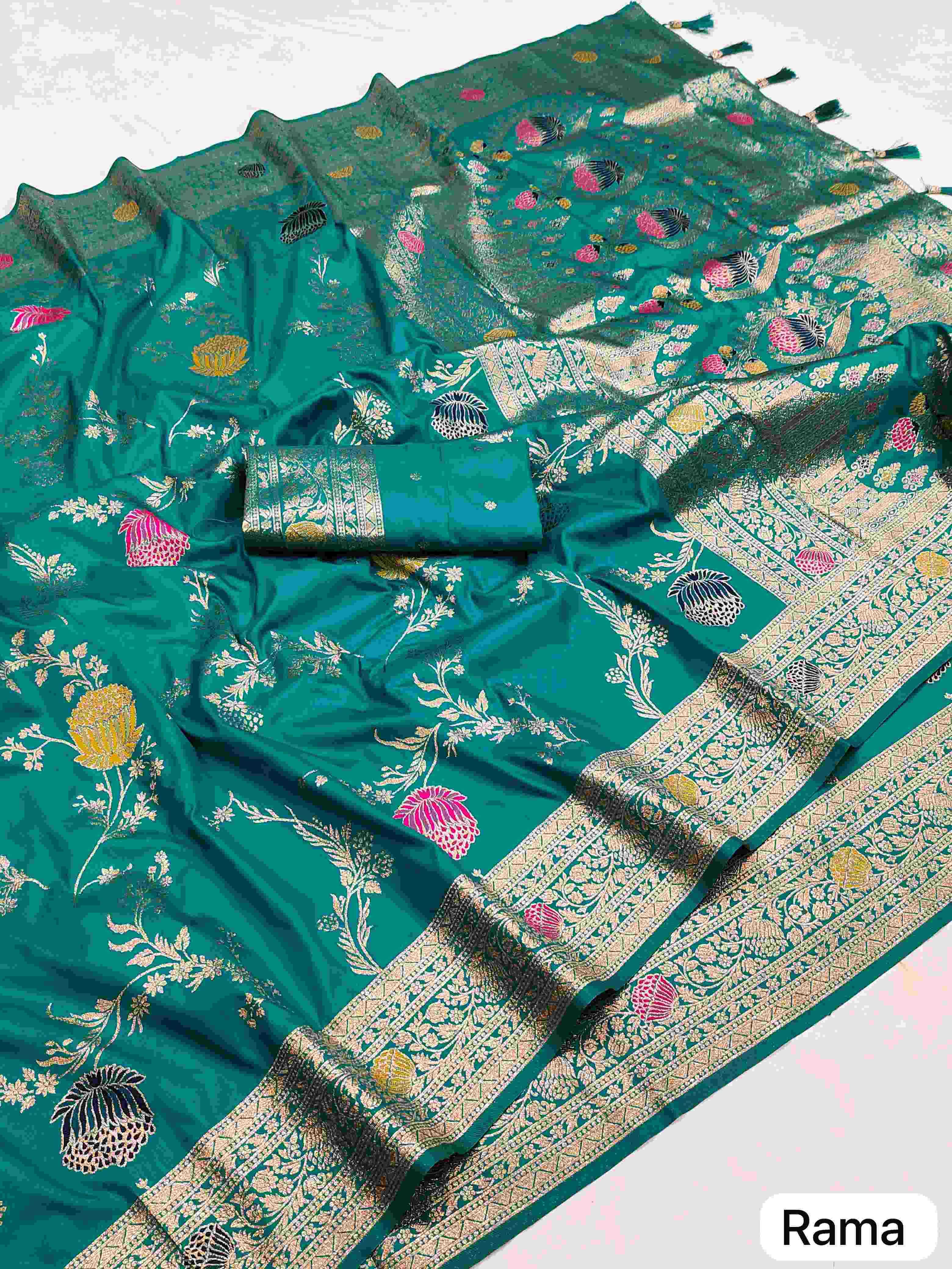 YNF BANARASI SOFT SILK RIN150 Banarasi-2 SILK SAREE WHOLESALE SOFT SILK BANARASI PURE ZARI SILK SAREE MANUFACTURER