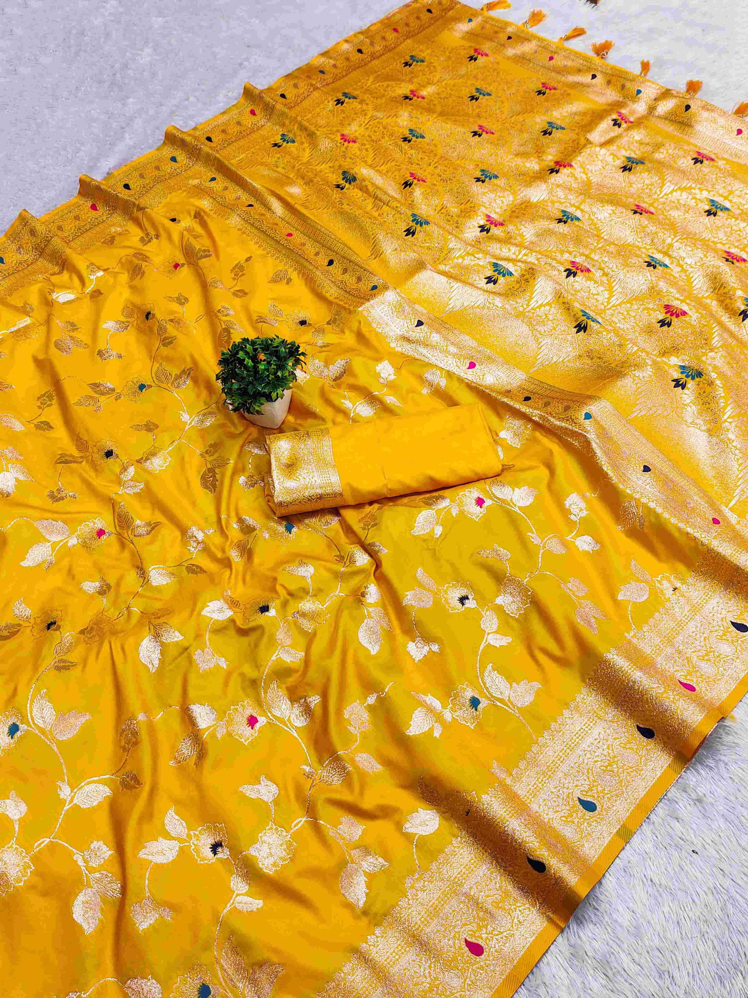 YNF BANARASI SOFT SILK RIN150 Banarasi - 4 SILK SAREE WHOLESALE BANARASI DESIGNER PURE ZARI SILK SAREE MANUFACTURER