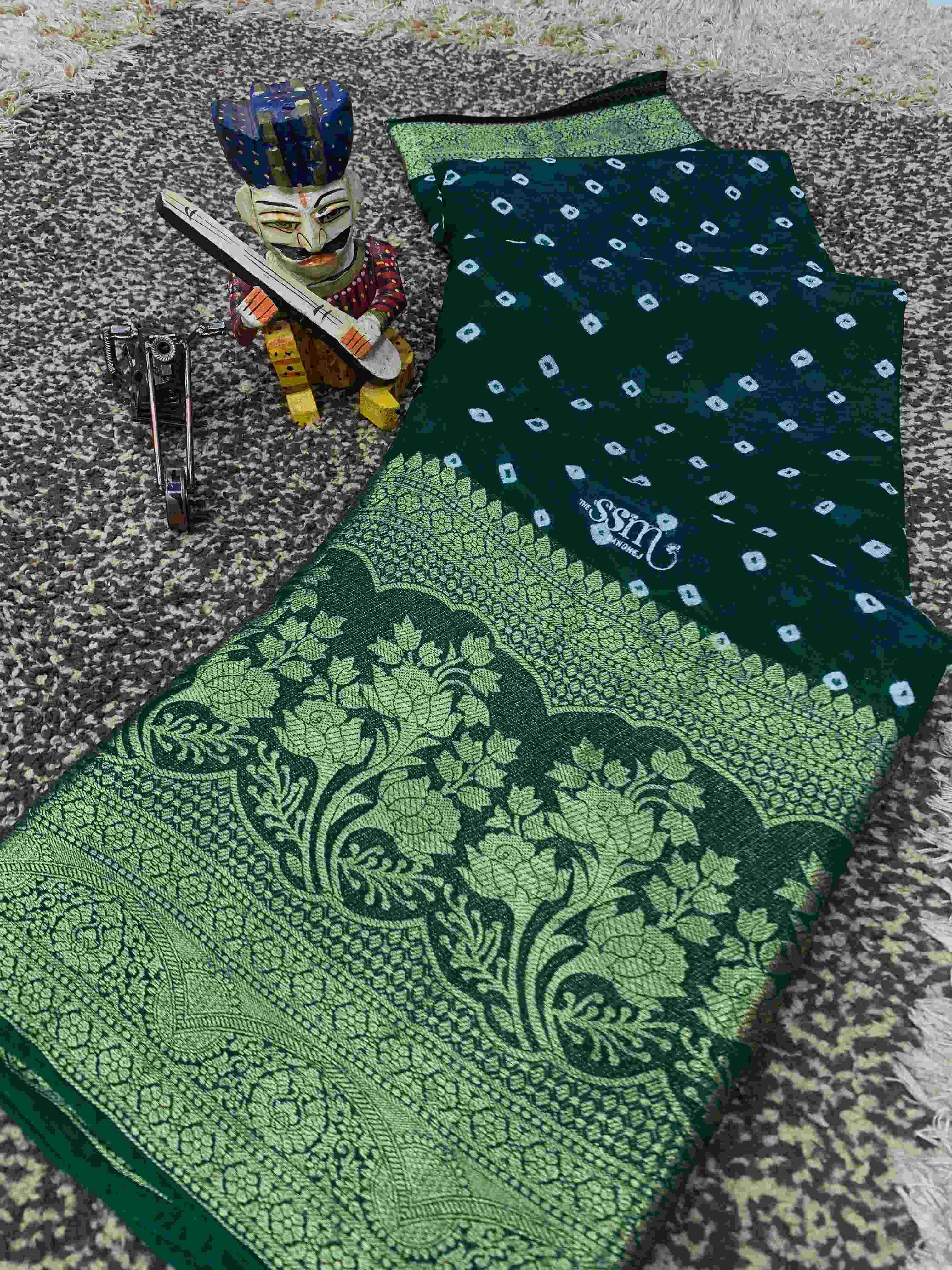 YNF BANDHANI  KESH194 jecard SAREES WHOLESALE ZARI BANDHANI BANDHEJ LADIES SAREES  MANUFACTURER