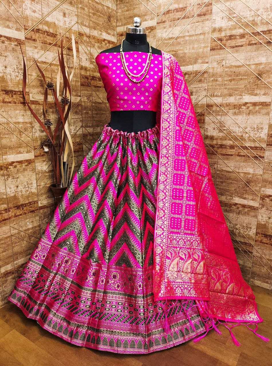 YNF BROCADE KESH383 02 LEHENGA WHOLESALE DESIGNER BRIDAL SILK LEHENGAS MANUAFCTURER 