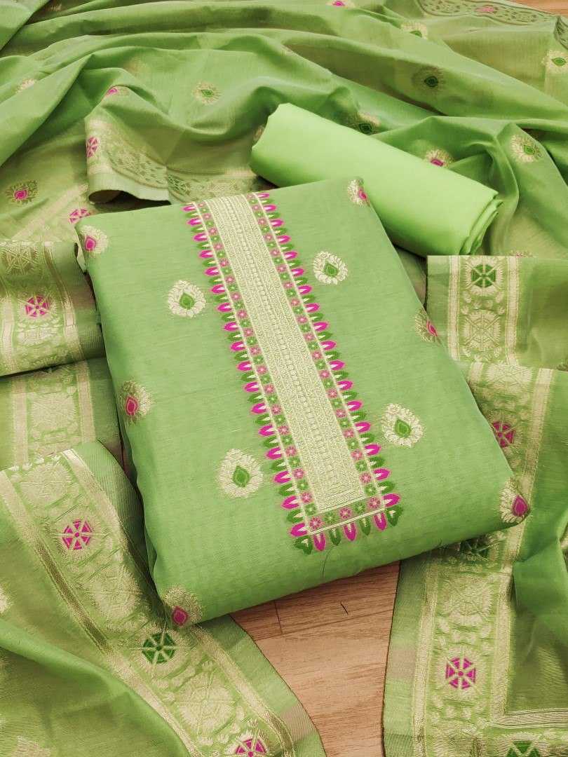 YNF CHANDERI KESH383 08 SUIT WHOLESALE CHANDERI SUIT MATERIALS MANUFACTURER