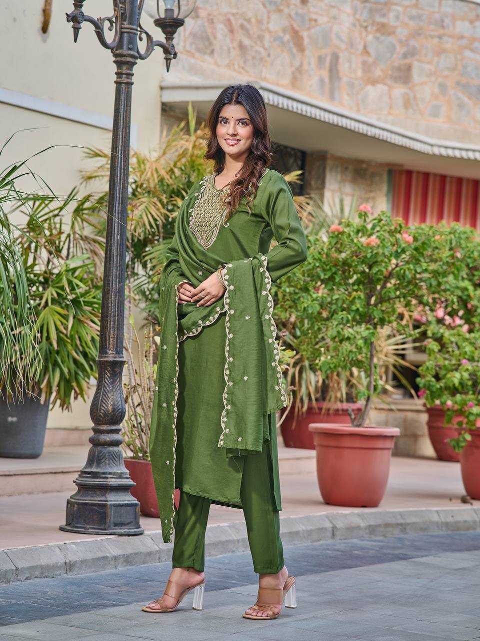 YNF CHANDERI KESH396 103 SUIT WHOLESALE CHANDERI EMBROIDERY LADIES SUIT MANUFACTURER