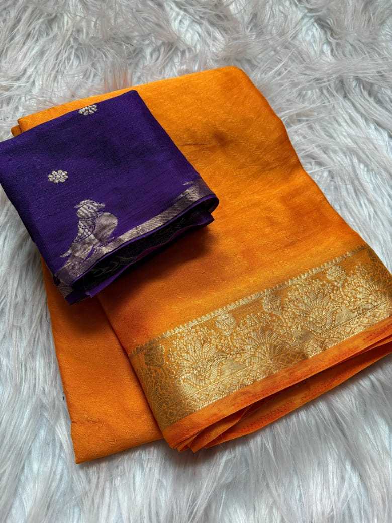 YNF CHIFFON KESH222 RUN171 SAREE WHOLESALE CHIFFON VISCOSE JAQUARD SAREE MANUFACTURER