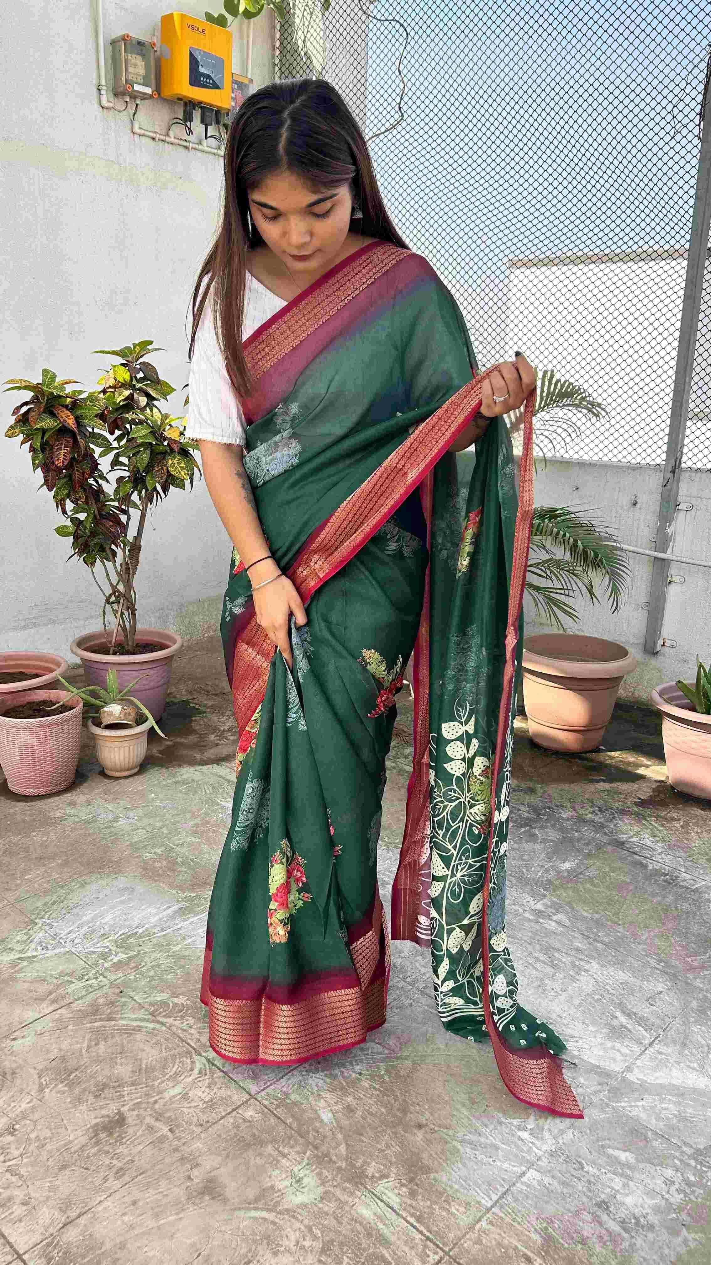 YNF CHIFFON KESH297 VHC03 SAREE WHOLESALE CHIFFON PRINTED FANCY SAREE MANUFACTURER