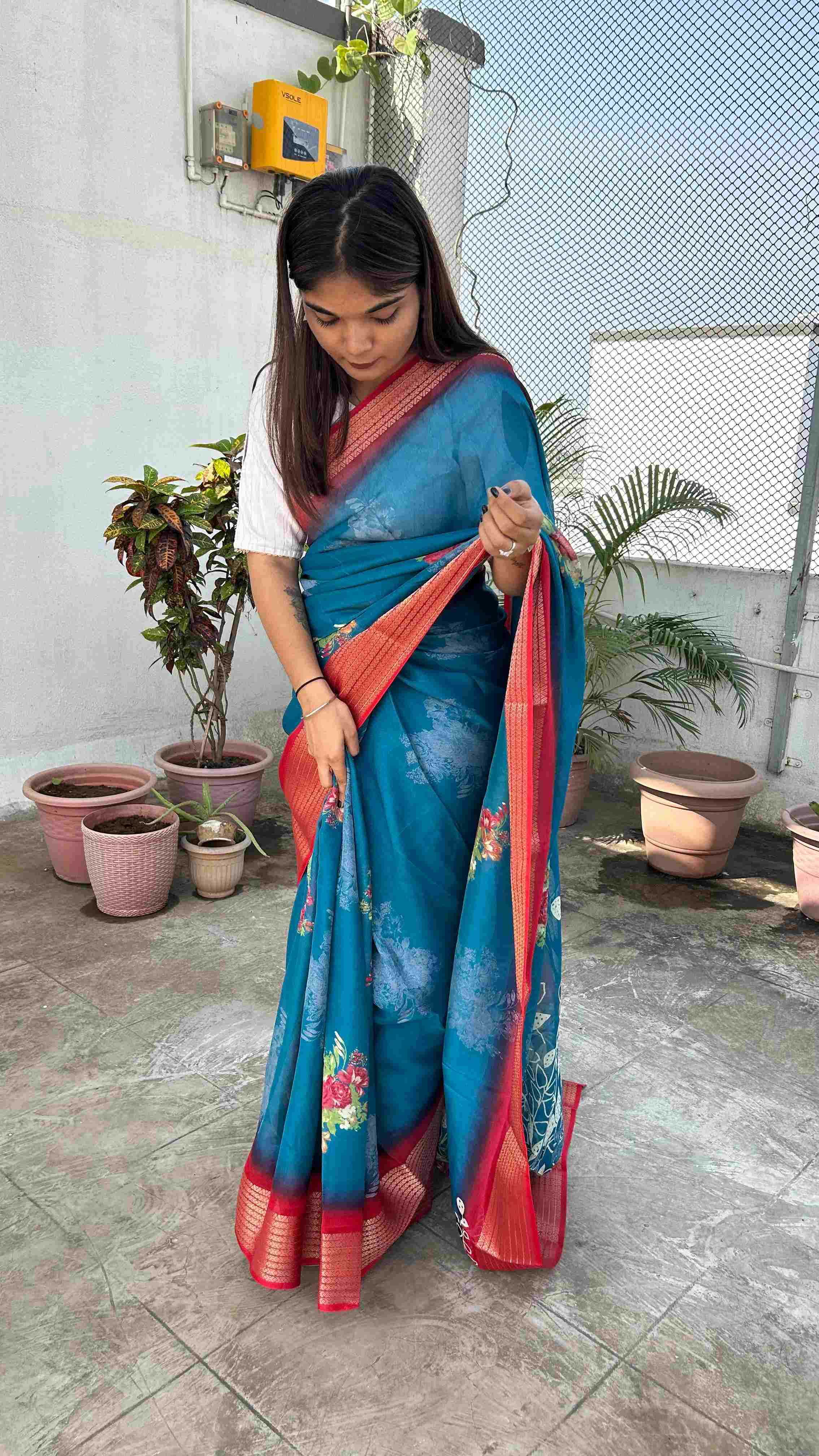 YNF CHIFFON KESH297 VHC03 SAREE WHOLESALE CHIFFON PRINTED FANCY SAREE MANUFACTURER