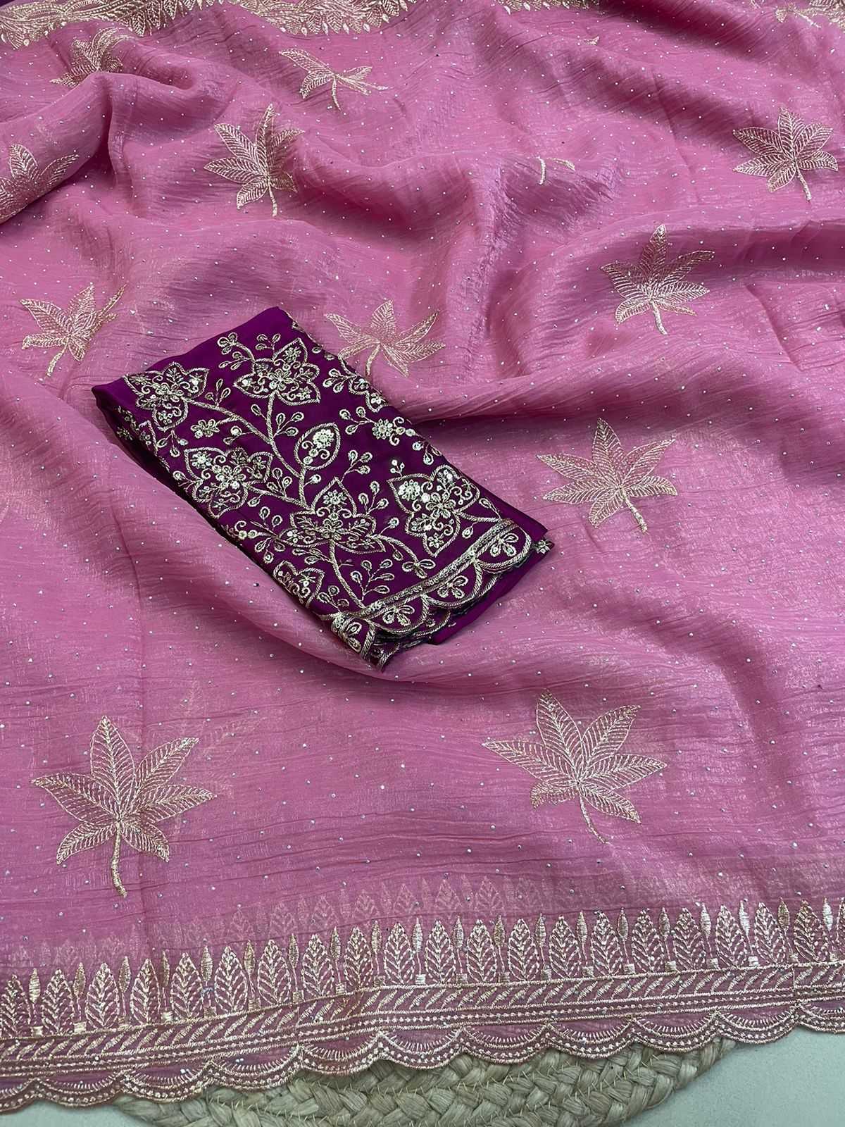 YNF CHIFFON KESH375 VRS06 SAREE WHOLESALE CHIFFON EMBROIDERED FANCY SAREE MANUFACTURER