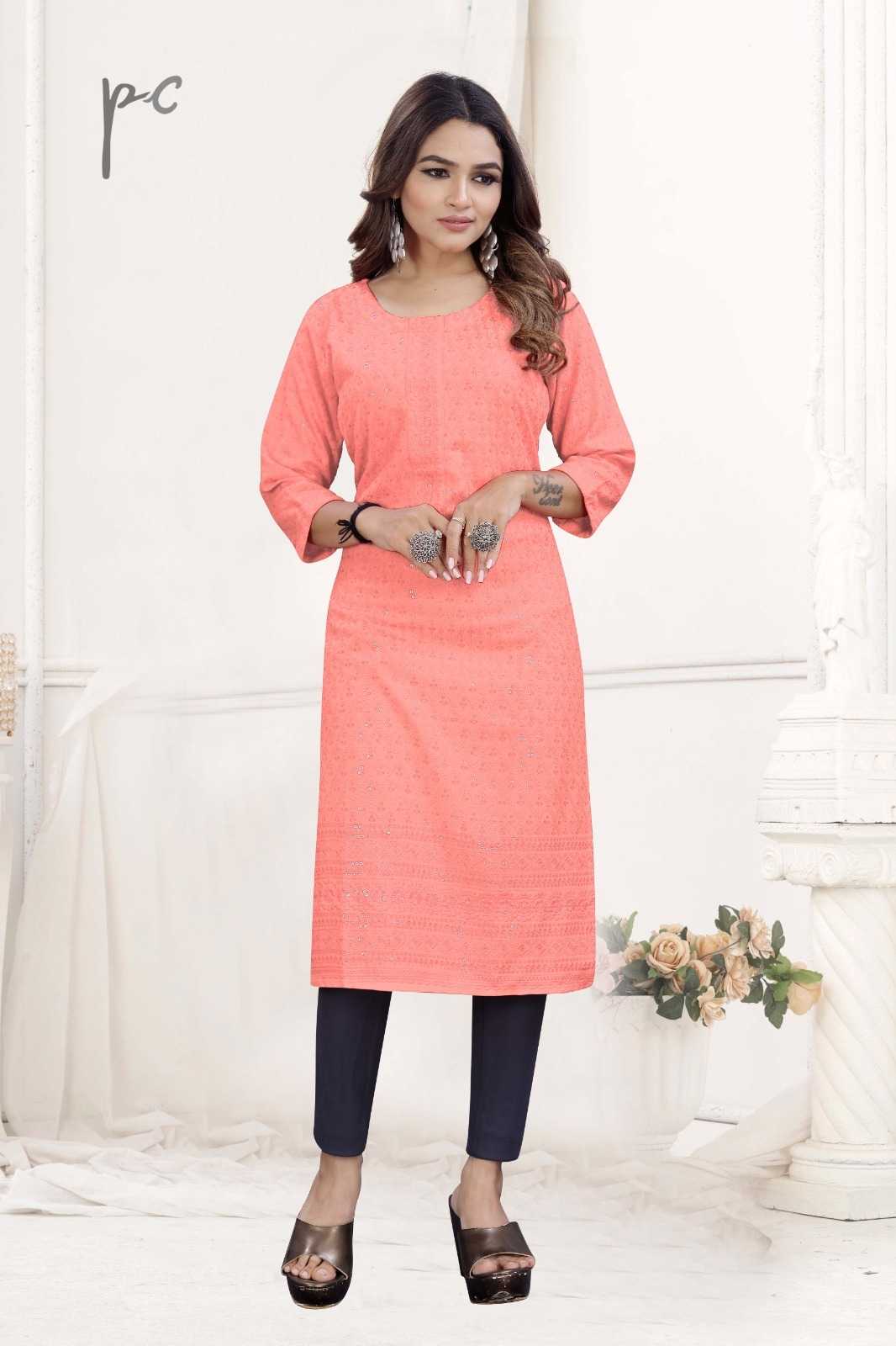 YNF CHIKAN KESH258 VDA100 KURTI WHOLESALE DESIGNER RAYON CHIKAN KURTI MANUFACTURER