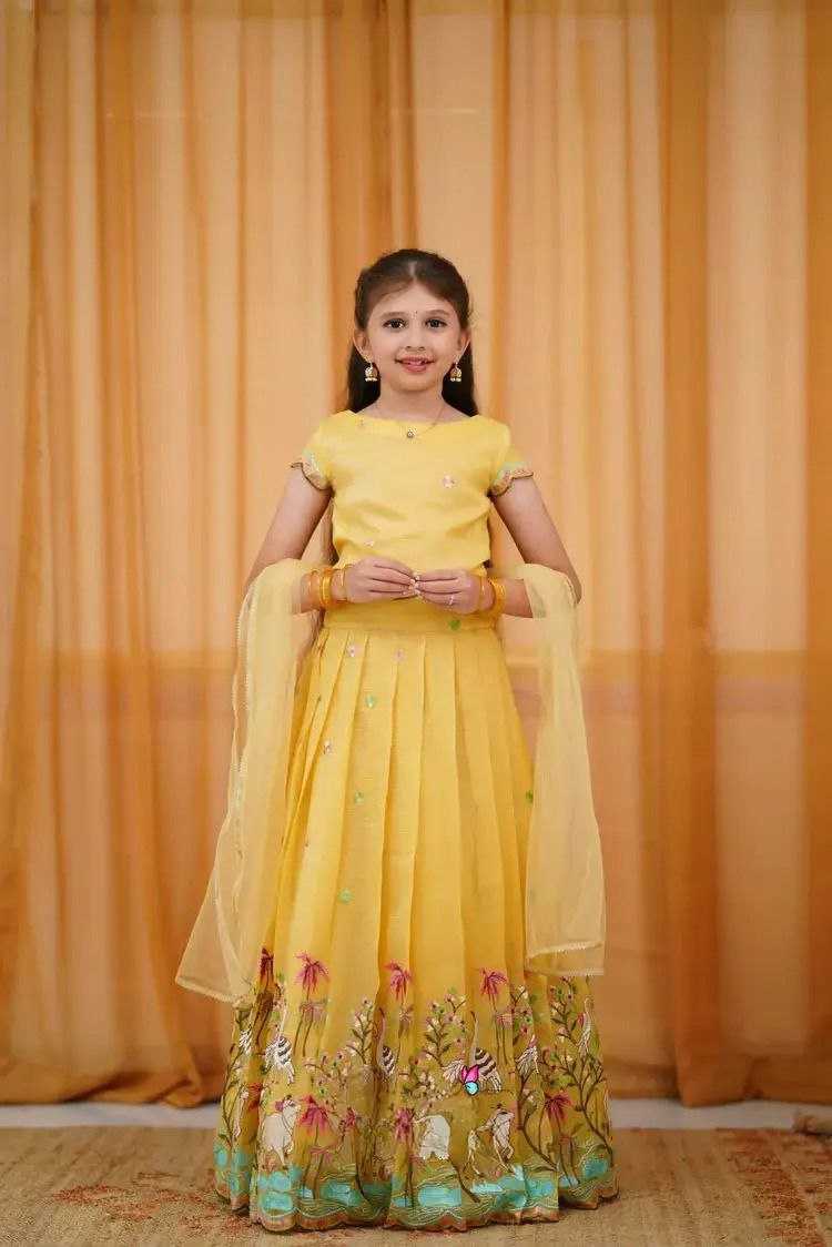 Ynf Chinon KESH109 RRKT101 Kids Wear Wholesale Kids Lehenga Kids Traditional Outfits Baby Girl Lehenga Manufacturer