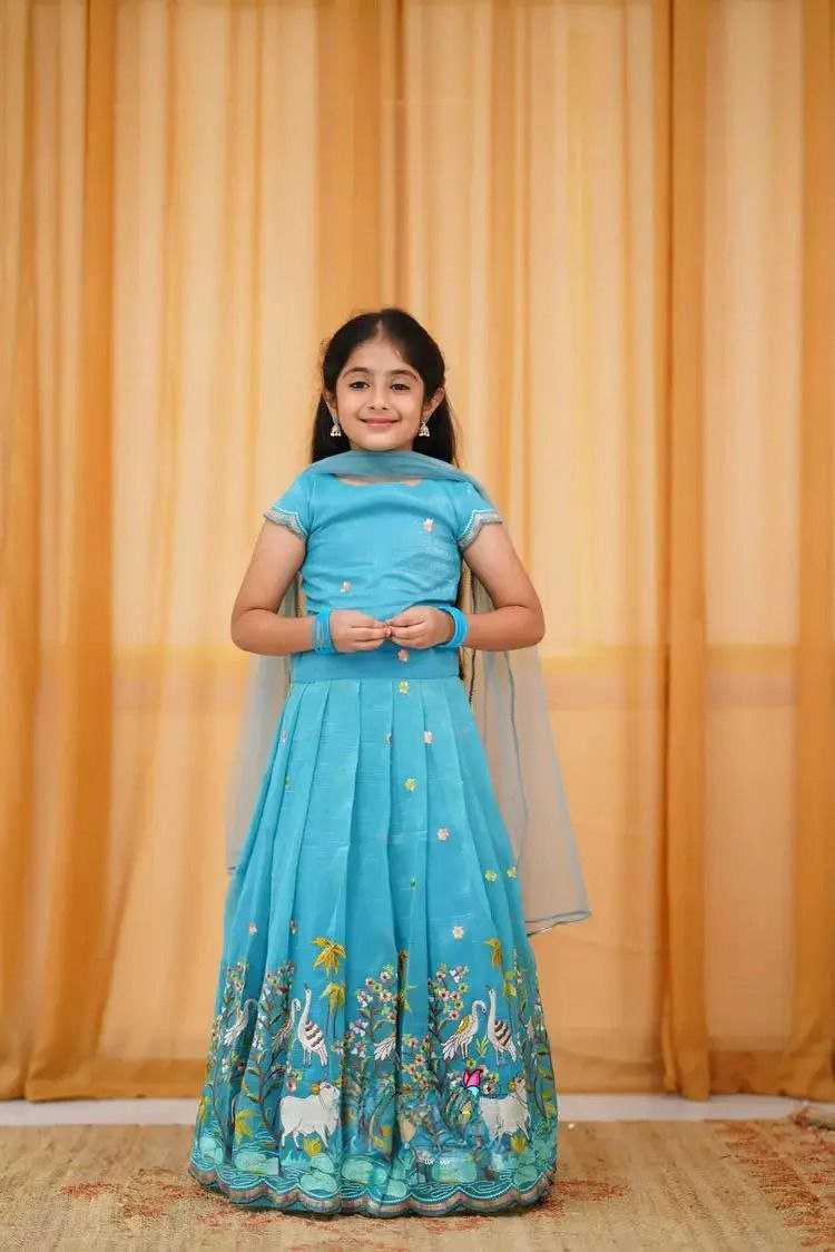 Ynf Chinon KESH109 RRKT101 Kids Wear Wholesale Kids Lehenga Kids Traditional Outfits Baby Girl Lehenga Manufacturer