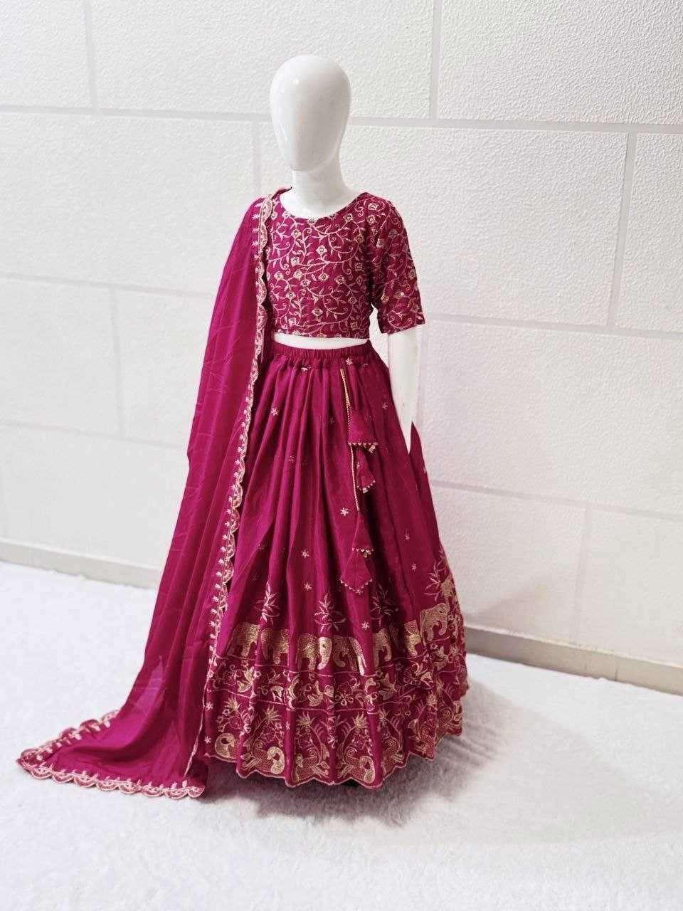 YNF CHINON KESH168 MNT52 KIDS LEHENGA WHOLESALE FESTIVAL ETHNIC KIDS LEHENGAS MANUFACTURER