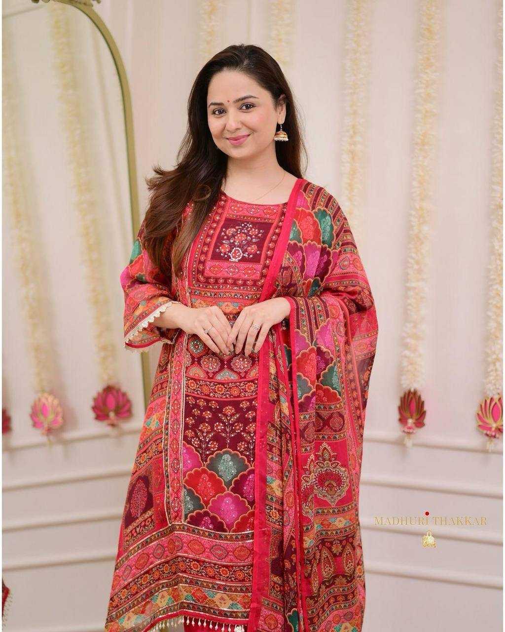 YNF CHINON KESH211 LDY02 SUIT WHOLESALE HANDLOOM EMBROIDERED PRINTED SUIT MANUFACTURER