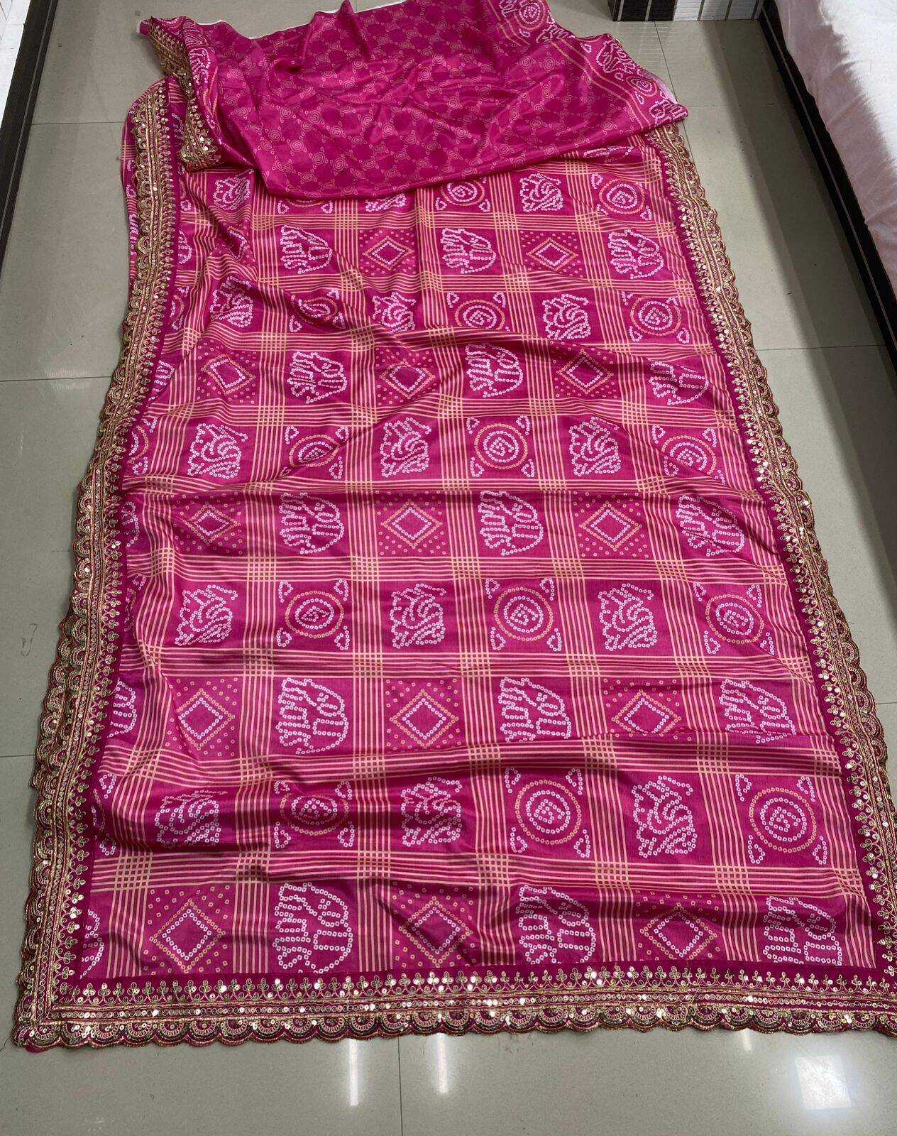 YNF CHINON KESH285 ADS04 SAREE WHOLESALE BANDHANI SEQUIN FANCY SAREE MANUFACTURER