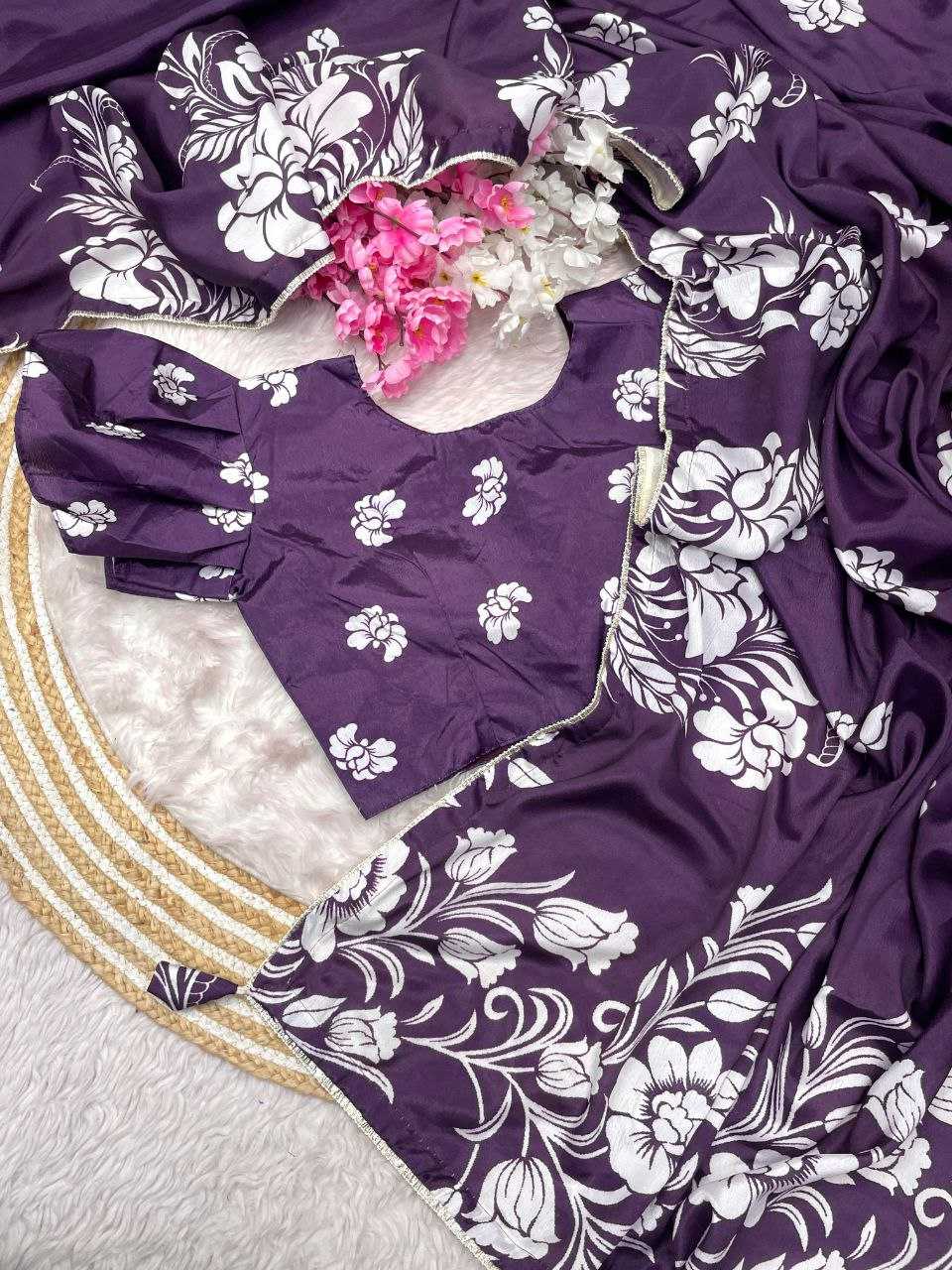 YNF CHINON RIN143 414 SAREES WHOLESALE PRINTED FLORAL FANCY SAREES MANUFACTURER