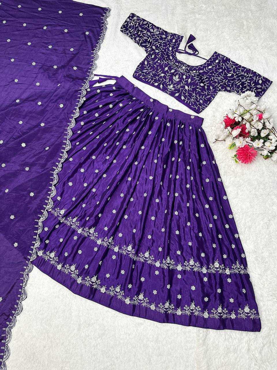 YNF CHINON SILK KESH367 117 LAHENGAS WHOLESALE DESIGNER SILK EMBROIDERED LAHENGAS MANUFACTURER