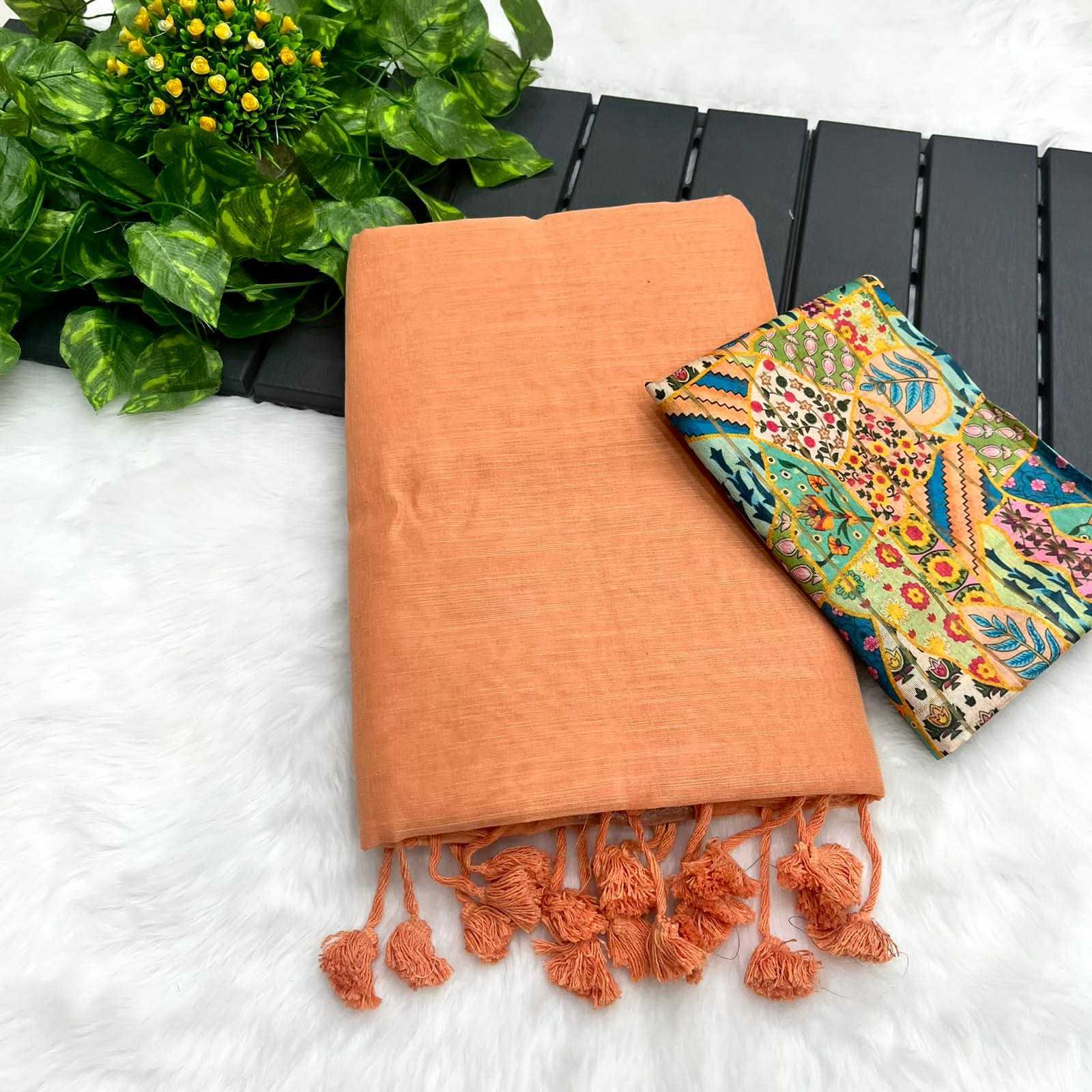 Ynf Cotton KESH203 MTW78 Sarees Wholesale Printed Sarees Cotton Linen Sarees Festive Sarees Manufacturer