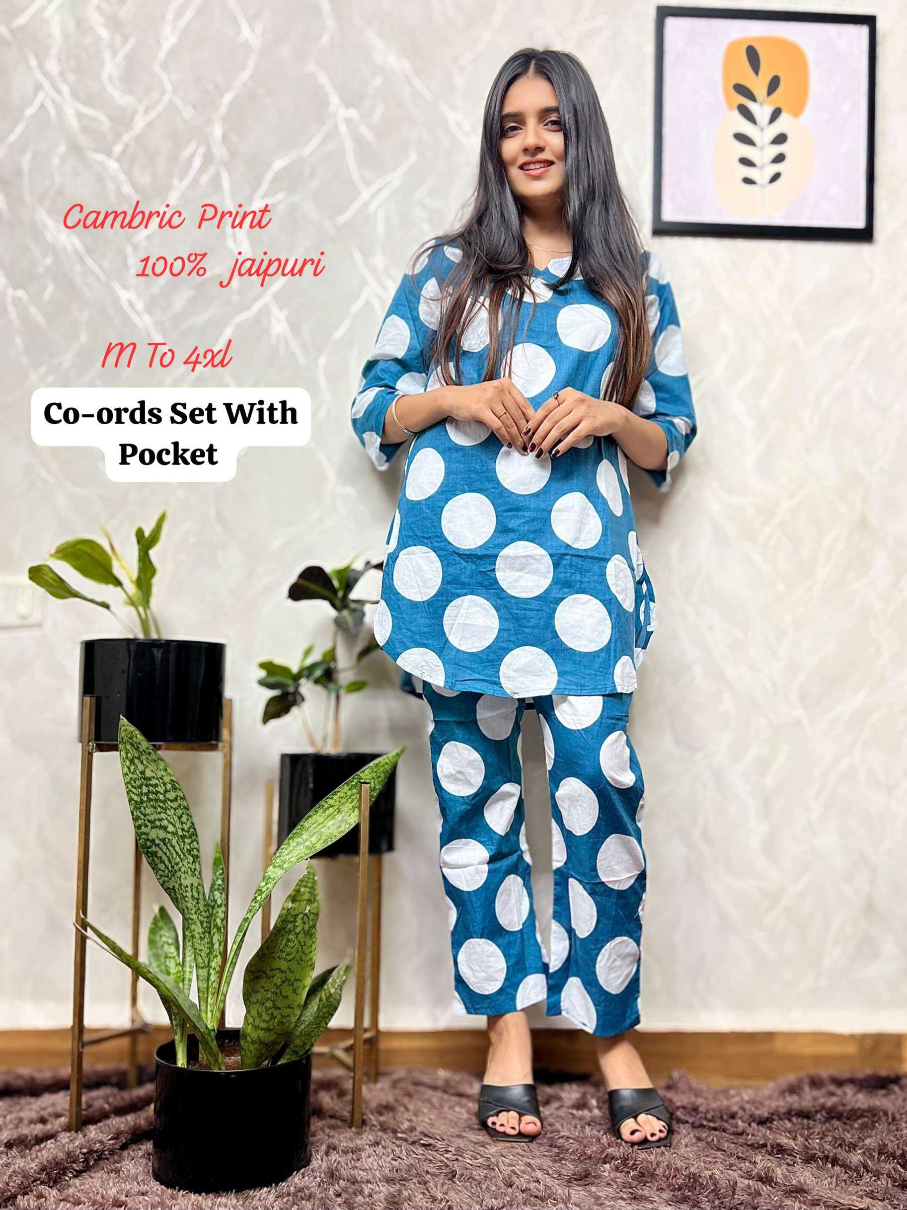 YNF COTTON KESH257 TAC20 CO-ORD SET WHOLESALE DESIGNER COTTON CAUSAL DRESS MANUFACTURER