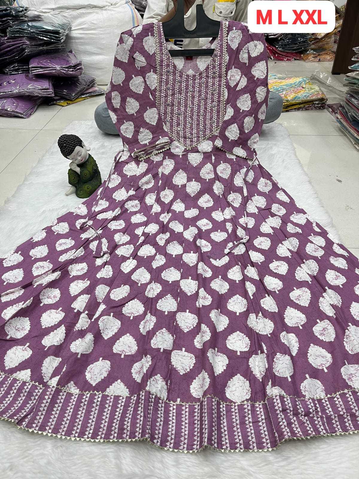 Ynf Cotton KESH258 VDA146 Gowns Wholesale Printed Gowns Fancy Gowns Anarkali Gown Manufacturer