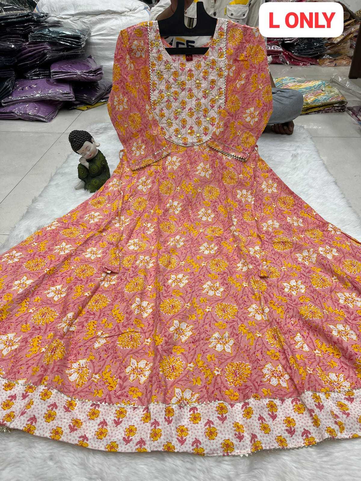 Ynf Cotton KESH258 VDA146 Gowns Wholesale Printed Gowns Fancy Gowns Anarkali Gown Manufacturer